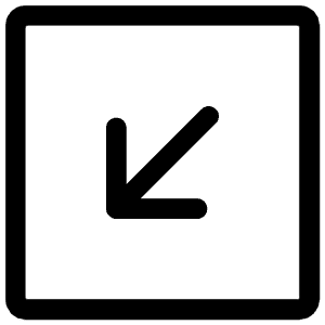 Arrow Down Left Square Icon from Iconoir Regular Set