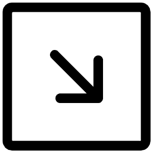 Arrow Down Right Square Icon from Iconoir Regular Set