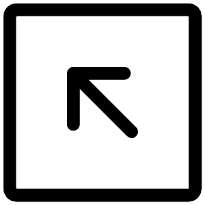 Arrow Up Left Square Icon from Iconoir Regular Set