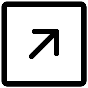 Arrow Up Right Square Icon from Iconoir Regular Set