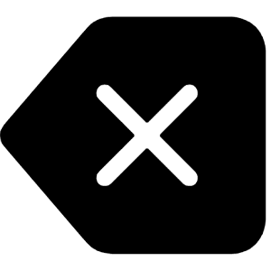 Backspace Fill Icon from Bootstrap Set