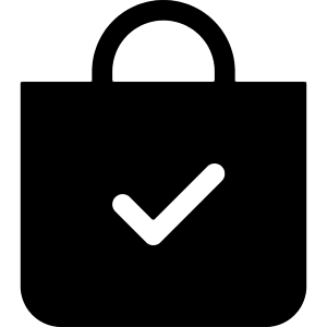 Bag Check Fill Icon from Bootstrap Set