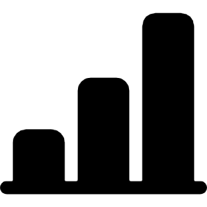 Bar Chart Line Fill Icon from Bootstrap Set