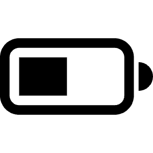 Battery Half Icon from Bootstrap Set