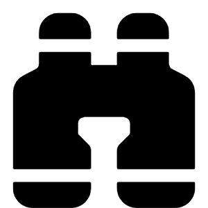 Binoculars Fill Icon from Bootstrap Set