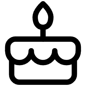 Birthday Cake Icon from Iconoir Regular Set