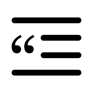 Blockquote Left Icon from Bootstrap Set