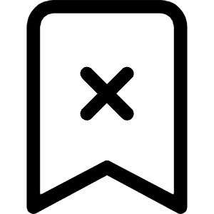 Bookmark X Icon from Bootstrap Set