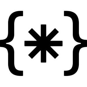 Braces Asterisk Icon from Bootstrap Set