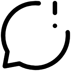 Bubble Warning Icon from Iconoir Regular Set