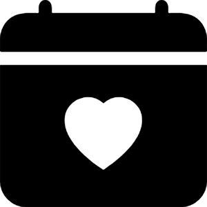 Calendar Heart Fill Icon from Bootstrap Set