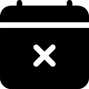 Calendar X Fill Icon from Bootstrap Set