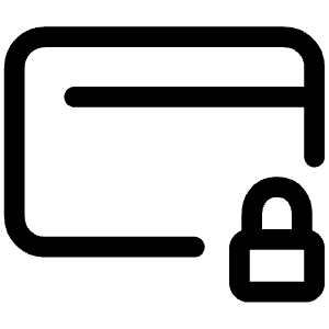 Card Lock Icon from Iconoir Regular Set