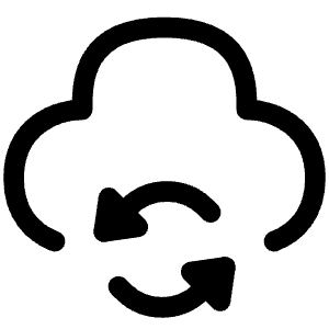 Cloud Desync Icon from Iconoir Regular Set