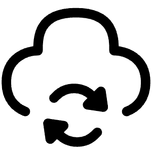 Cloud Sync Icon from Iconoir Regular Set