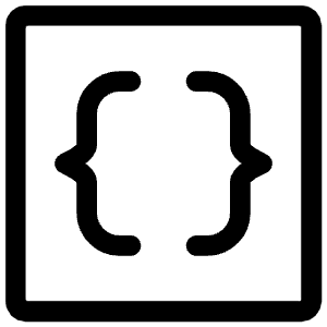 Code Brackets Square Icon from Iconoir Regular Set