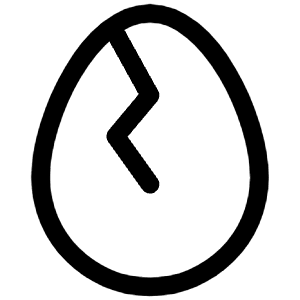 Cracked Egg Icon from Iconoir Regular Set