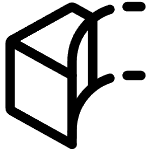 Cube Cut With Curve Icon from Iconoir Regular Set