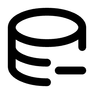 Data Minus Line Icon from Majesticons Line Set