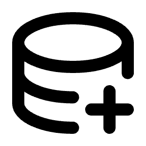 Data Plus Line Icon from Majesticons Line Set