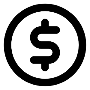 Dollar Circle Line Icon from Majesticons Line Set