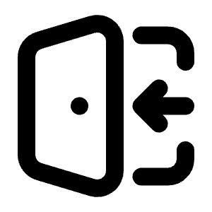 Door Enter Line Icon from Majesticons Line Set