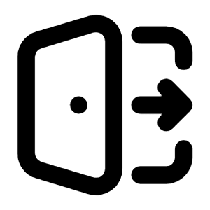 Door Exit Line Icon from Majesticons Line Set