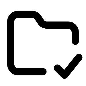 Folder Check Line Icon from Majesticons Line Set
