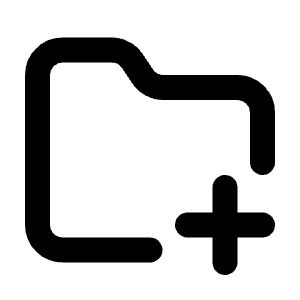 Folder Plus Line Icon from Majesticons Line Set