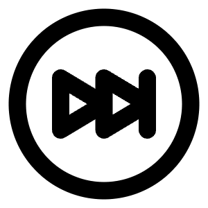 Forward End Circle Line Icon from Majesticons Line Set