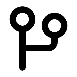 Git Branch Line Icon from Majesticons Line Set