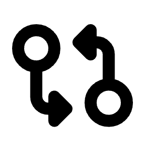 Git Compare Line Icon from Majesticons Line Set