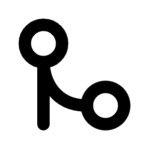 Git Merge Line Icon from Majesticons Line Set