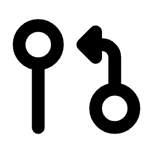 Git Pull Line Icon from Majesticons Line Set