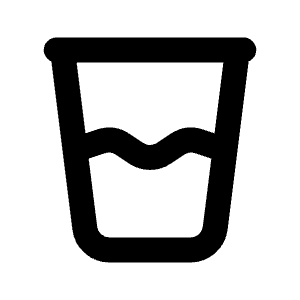 Glas Water Line Icon from Majesticons Line Set