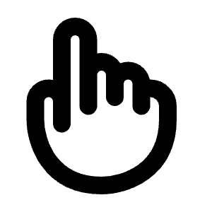 Hand Pointer 2 Line Icon from Majesticons Line Set