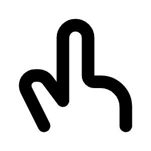 Hand Pointer Line Icon from Majesticons Line Set