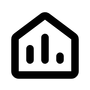 Home Analytics Line Icon from Majesticons Line Set