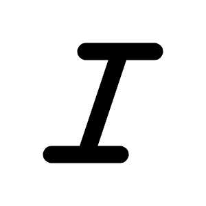 Italic Line Icon from Majesticons Line Set