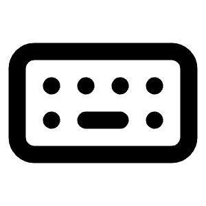 Keyboard Line Icon from Majesticons Line Set