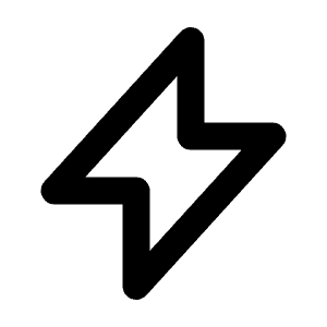 Lightning Bolt Line Icon from Majesticons Line Set