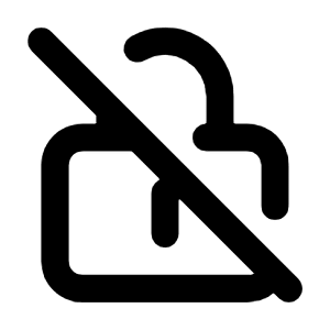Lock Off Line Icon from Majesticons Line Set