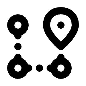 Map Marker Path Line Icon from Majesticons Line Set