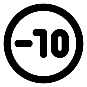 Minus Ten Circle Line Icon from Majesticons Line Set
