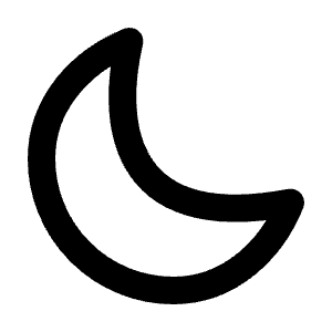 Moon Line Icon from Majesticons Line Set