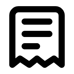 Receipt Text Line Icon from Majesticons Line Set