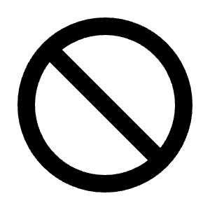 Restricted Line Icon from Majesticons Line Set