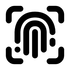 Scan Fingerprint Line Icon from Majesticons Line Set