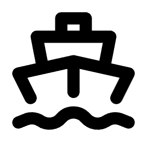Ship Line Icon from Majesticons Line Set