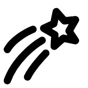 Shooting Star Line Icon from Majesticons Line Set
